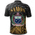 Samoa Polo Shirt Gold Polynesian Patterns With Bamboo - Polynesian Pride