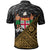 Fiji Polo Shirt Custom Gold Tapa Patterns With Bamboo - Polynesian Pride