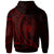 Samoa Zip Hoodie Custom Red Wings Style - Polynesian Pride