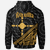 Rotuma Zip Hoodie Gold Tapa Patterns With Bamboo - Polynesian Pride