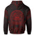 American Samoa Zip Hoodie American Samoa Seal Red Tribal Patterns - Polynesian Pride