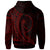 Chuuk State Zip Hoodie Red Custom Wings Style - Polynesian Pride