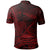 American Samoa Polo Shirt Aoloau Polynesian Red Patterns - Polynesian Pride