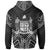 Fiji Hoodie Fiji Seal Black Tribal Patterns - Polynesian Pride