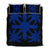 Hawaiian Royal Pattern Quilt Bed Set - Black And Blue - H1 Style - AH Blue - Polynesian Pride