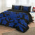 Hawaiian Royal Pattern Quilt Bed Set - Black And Blue - C2 Style - AH - Polynesian Pride