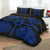 Hawaiian Royal Pattern Quilt Bed Set - Black And Blue - I3 Style - AH - Polynesian Pride