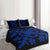 Hawaiian Royal Pattern Quilt Bed Set - Black And Blue - C2 Style - AH - Polynesian Pride