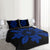 Hawaiian Royal Pattern Quilt Bed Set - Black And Blue - L1 Style - AH - Polynesian Pride