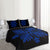 Hawaiian Royal Pattern Quilt Bed Set - Black And Blue - H2 Style - AH - Polynesian Pride