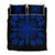 Hawaiian Royal Pattern Quilt Bed Set - Black And Blue - G2 Style - AH Blue - Polynesian Pride