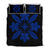 Hawaiian Royal Pattern Quilt Bed Set - Black And Blue - L1 Style - AH Blue - Polynesian Pride