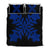 Hawaiian Royal Pattern Quilt Bed Set - Black And Blue - E2 Style - AH Blue - Polynesian Pride