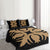 Hawaiian Royal Pattern Quilt Bed Set - Black And Gold - I1 Style - AH - Polynesian Pride