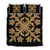 Hawaiian Royal Pattern Quilt Bed Set - Black And Gold - C2 Style - AH Gold - Polynesian Pride