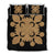 Hawaiian Royal Pattern Quilt Bed Set - Black And Gold - D2 Style - AH Gold - Polynesian Pride