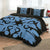 Hawaiian Royal Pattern Quilt Bed Set - Black And Patel - I2 Style - AH - Polynesian Pride