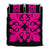 Hawaiian Royal Pattern Quilt Bed Set - Black And Pink - I2 Style - AH Art - Polynesian Pride