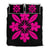 Hawaiian Royal Pattern Quilt Bed Set - Black And Pink - L1 Style - AH Art - Polynesian Pride