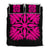 Hawaiian Royal Pattern Quilt Bed Set - Black And Pink - A3 Style Art - Polynesian Pride