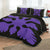 Hawaiian Royal Pattern Quilt Bed Set - Black And Purple - B1 Style - AH - Polynesian Pride