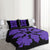 Hawaiian Royal Pattern Quilt Bed Set - Black And Purple - C1 Style - AH - Polynesian Pride