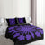 Hawaiian Royal Pattern Quilt Bed Set - Black And Purple - G2 Style - AH - Polynesian Pride