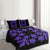 Hawaiian Royal Pattern Quilt Bed Set - Black And Purple - L3 Style - AH - Polynesian Pride