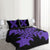 Hawaiian Royal Pattern Quilt Bed Set - Black And Purple - E2 Style - AH - Polynesian Pride