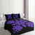 Hawaiian Royal Pattern Quilt Bed Set - Black And Purple - K1 Style - AH - Polynesian Pride