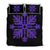 Hawaiian Royal Pattern Quilt Bed Set - Black And Purple - H2 Style - AH Art - Polynesian Pride