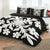 Hawaiian Royal Pattern Quilt Bed Set - Black And White - C2 Style - AH - Polynesian Pride