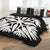 Hawaiian Royal Pattern Quilt Bed Set - Black And White - A3 Style - Polynesian Pride