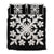 Hawaiian Royal Pattern Quilt Bed Set - Black And White - C2 Style - AH White - Polynesian Pride