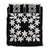 Hawaiian Royal Pattern Quilt Bed Set - Black And White - L3 Style - AH White - Polynesian Pride