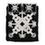 Hawaiian Royal Pattern Quilt Bed Set - Black And White - L2 Style - AH White - Polynesian Pride