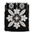 Hawaiian Royal Pattern Quilt Bed Set - Black And White - L1 Style - AH White - Polynesian Pride