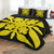 Hawaiian Royal Pattern Quilt Bed Set - Black And Yellow - G1 Style - AH - Polynesian Pride