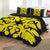 Hawaiian Royal Pattern Quilt Bed Set - Black And Yellow - I2 Style - AH - Polynesian Pride