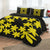 Hawaiian Royal Pattern Quilt Bed Set - Black And Yellow - L3 Style - AH - Polynesian Pride