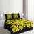 Hawaiian Royal Pattern Quilt Bed Set - Black And Yellow - M2 Style - AH - Polynesian Pride