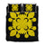 Hawaiian Royal Pattern Quilt Bed Set - Black And Yellow - D2 Style - AH Yellow - Polynesian Pride