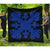 Hawaii Royal Pattern Premium Quilt - Black And Blue - O2 Style - AH Blue - Polynesian Pride