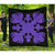 Hawaii Royal Pattern Premium Quilt - Black And Purple - O2 Style - AH Purple - Polynesian Pride