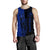 Hawaii King Polynesian Men's Tank Top - Lawla Style Blue - AH - Polynesian Pride