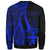 Fiji Sweatshirt - Blue Polynesian Tentacle Tribal Pattern - Polynesian Pride