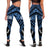 Kosrae Women's Leggings - Kosrae Flag In Polynesian Tattoo Style (Blue) - Polynesian Pride