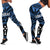 Kosrae Women's Leggings - Kosrae Flag In Polynesian Tattoo Style (Blue) Blue - Polynesian Pride