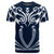 Hawaii Kanaka Polynesian Football Jersey T Shirt Blue Bernice Style - Polynesian Pride