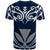 Hawaii Kanaka Polynesian Football Jersey T Shirt Blue Bernice Style - Polynesian Pride